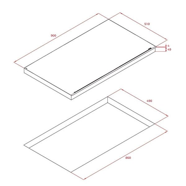 Encimera Empotrable de Inducción BP 5 Zonas + Flex Zone 90 cm - 8800W CORVUS5