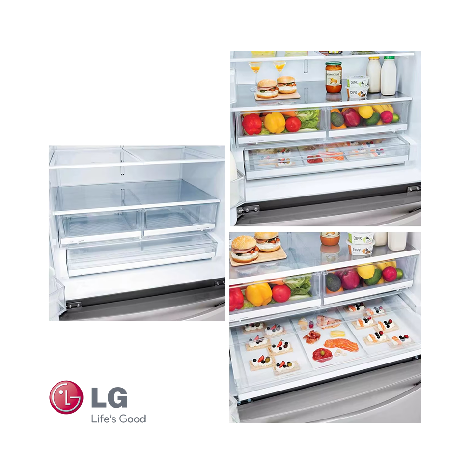 Refrigeradora LG French Door 784 Litros Con Dispensador y Motor Inverter LRFS28XBS