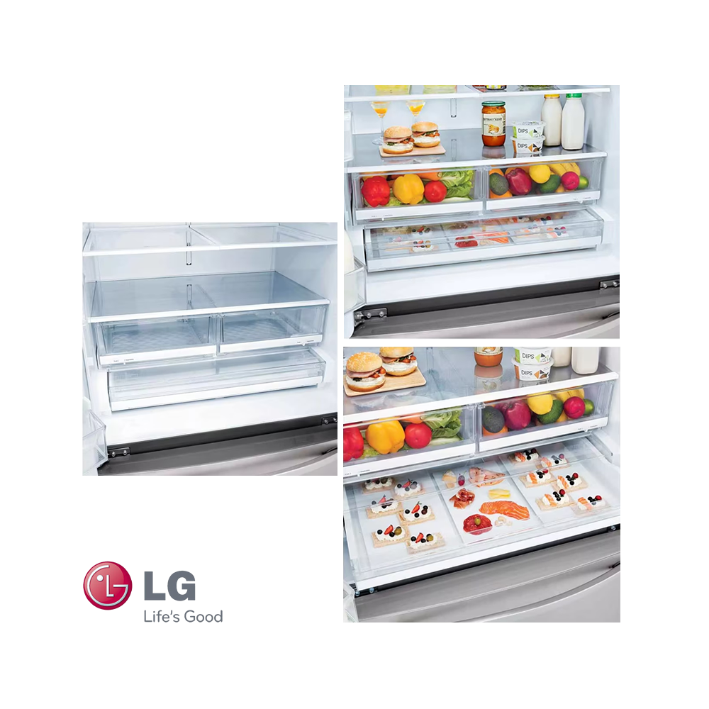 Refrigeradora LG French Door 784 Litros Con Dispensador y Motor Inverter LRFS28XBS