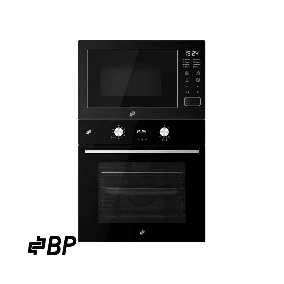 Combo BP Horno Eléctrico Convección 220v + Microondas Empotrable 110v de 60cm