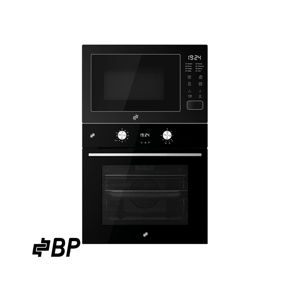 Combo BP Horno Eléctrico Convección 220v + Microondas Empotrable 110v de 60cm