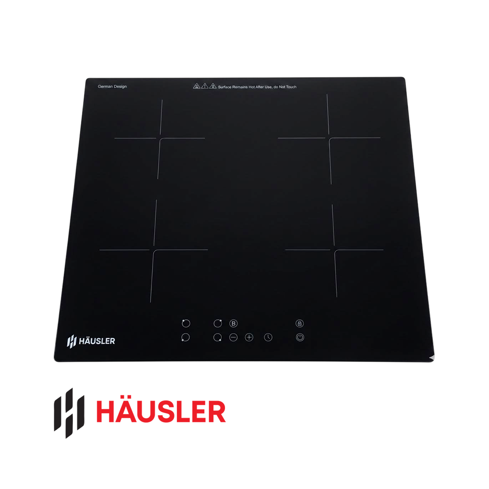 Encimera de Inducción HAUSLER 4 Zonas 59cm 7200W Empotrable V60-70IHB4T4