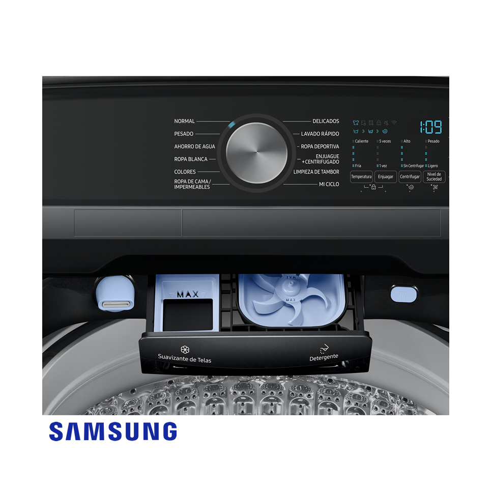 Lavadora Samsung 26 Kgs – 58 Lbs Digital Inverter Sin Agitador WA26DG5500