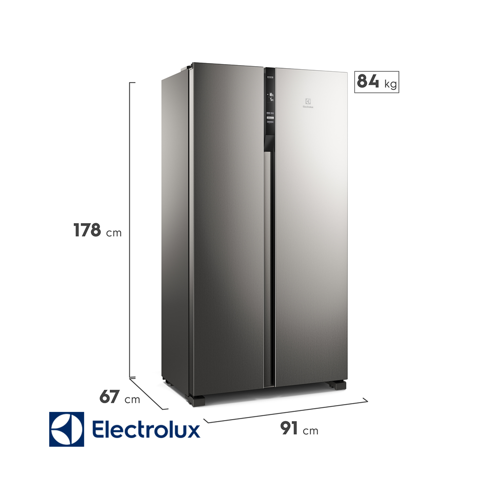 Refrigeradora Electrolux Side By Side 521 Litros Inverter ERSA53V6HVG