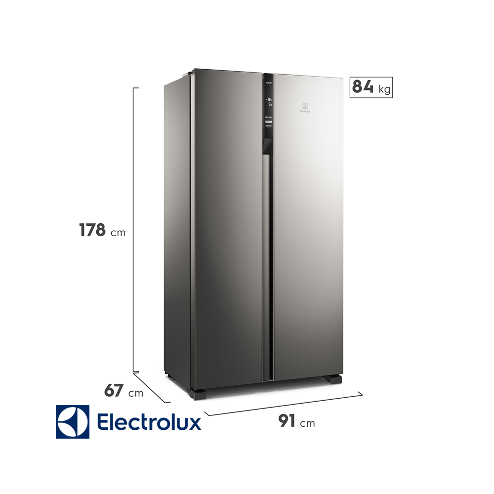 Refrigeradora Electrolux Side By Side 521 Litros Inverter ERSA53V6HVG