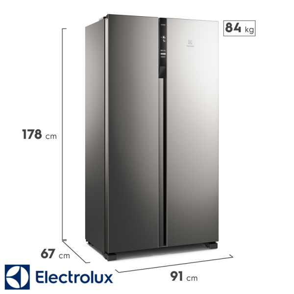 Refrigeradora Electrolux Side By Side 521 Litros Inverter ERSA53V6HVG
