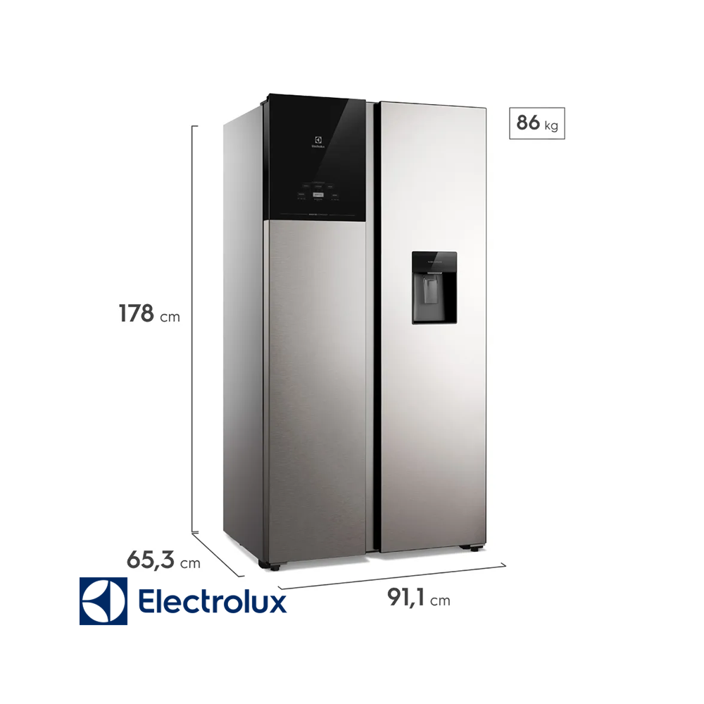 Refrigeradora Electrolux Side By Side 522 Litros Inverter ERS53F3Q5CI