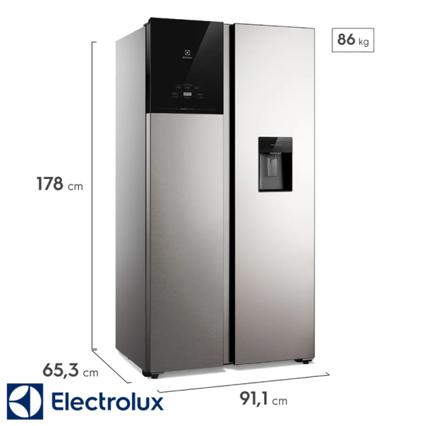 Refrigeradora Electrolux Side By Side 522 Litros Inverter ERS53F3Q5CI