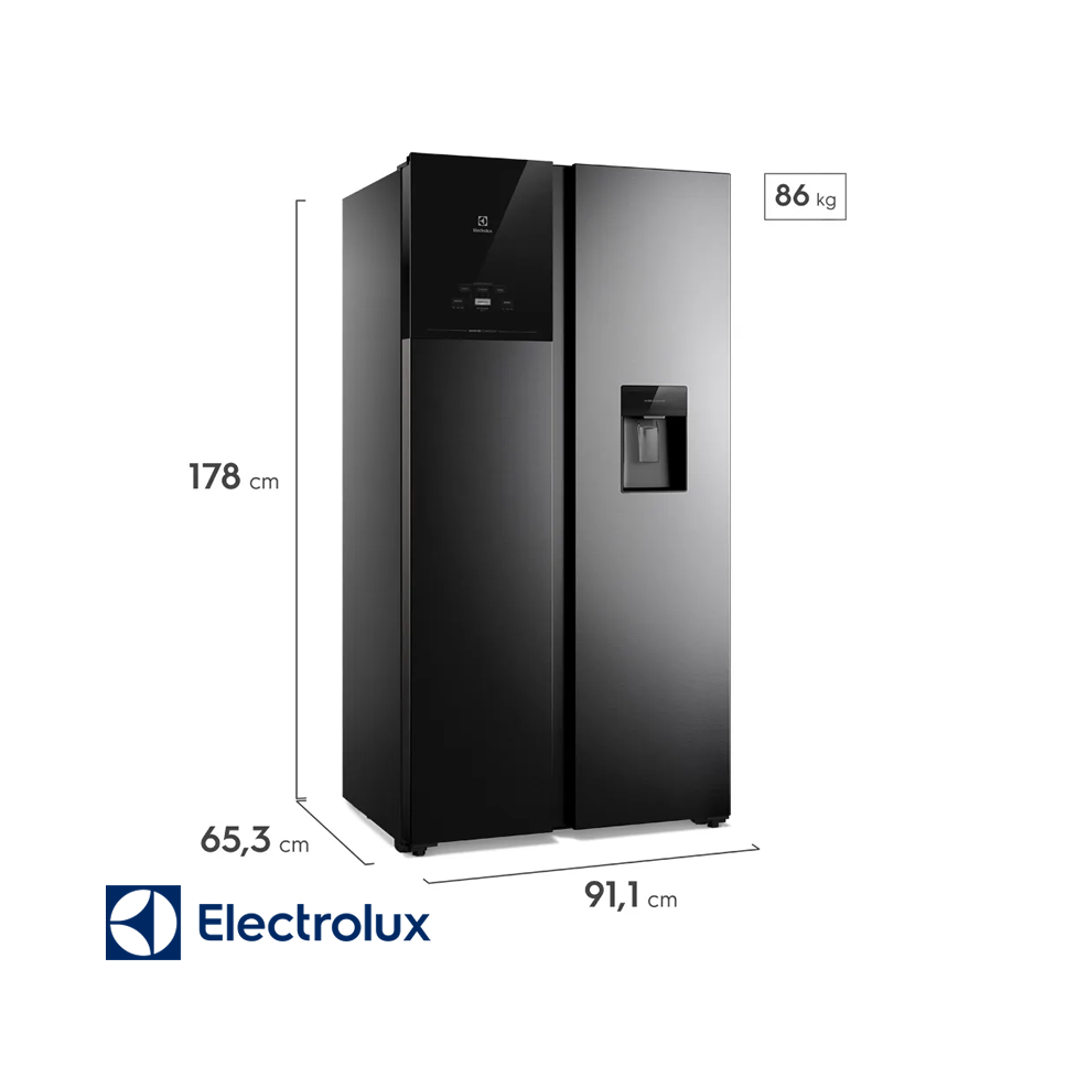 Refrigeradora Electrolux Side By Side 522 Litros Inverter ERS53F3Q5CB