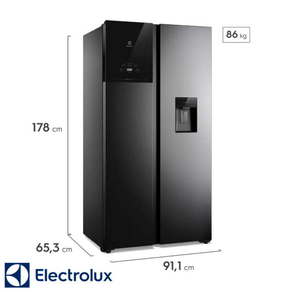 Refrigeradora Electrolux Side By Side 522 Litros Inverter ERS53F3Q5CB