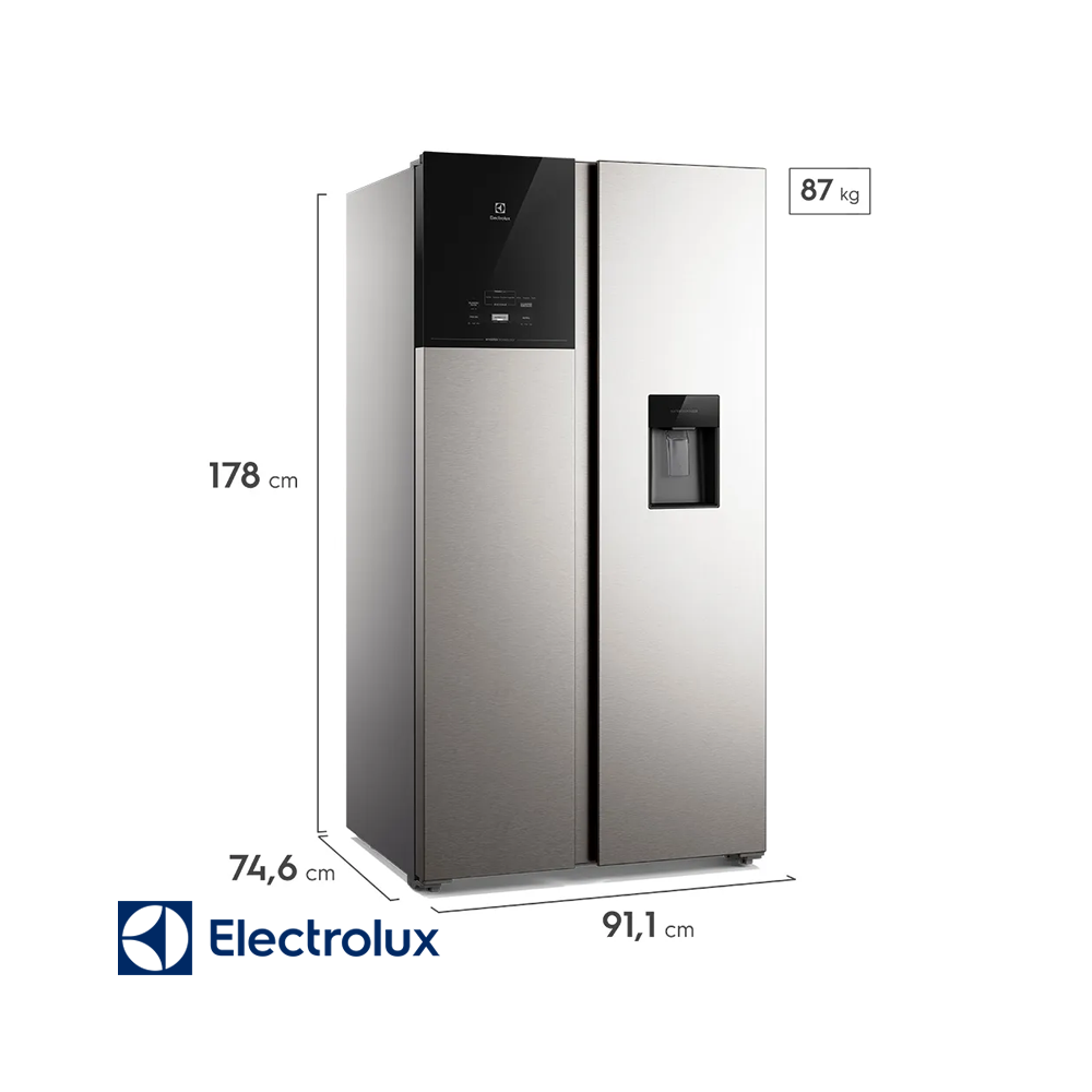 Refrigeradora Electrolux Side By Side 611 Litros Inverter ERS65F1Q5BI