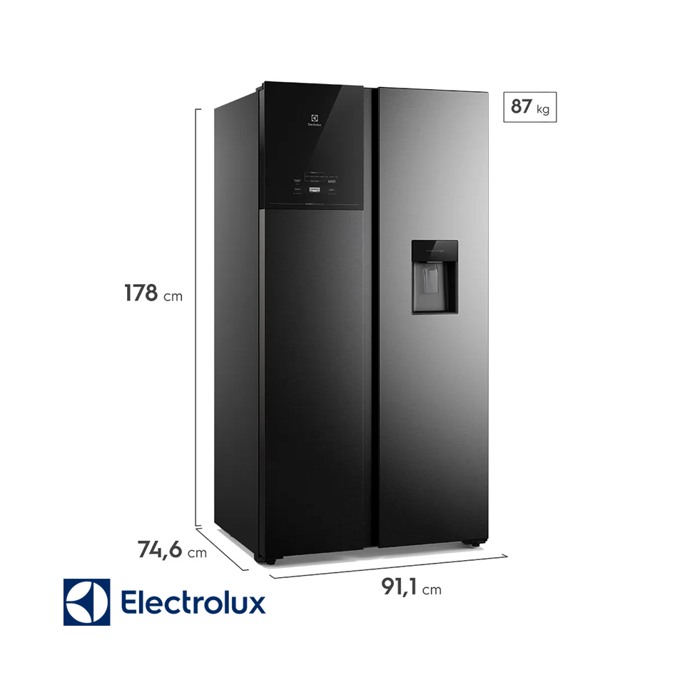 Refrigeradora Electrolux Side By Side 611 Litros Inverter ERS65F1Q5BB