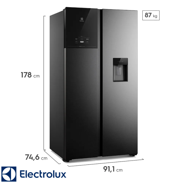 Refrigeradora Electrolux Side By Side 611 Litros Inverter ERS65F1Q5BB