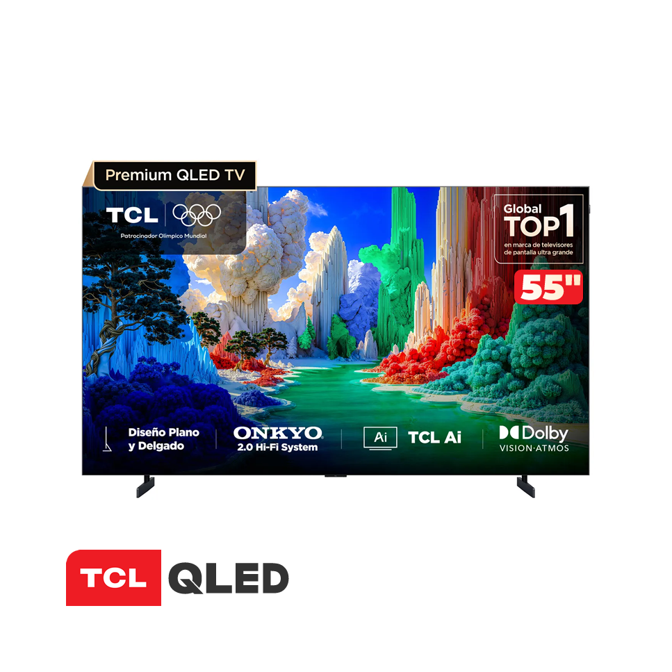 Televisor TCL Premium QLED 55″ Pulgadas GoogleTV Ultra HD 4K 55A400