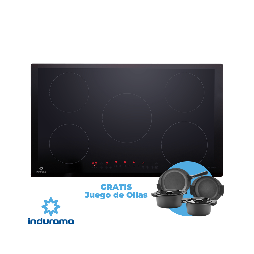 Encimera de Inducción Indurama 5 Zonas 90cm 8750 Watts EI-5PVI