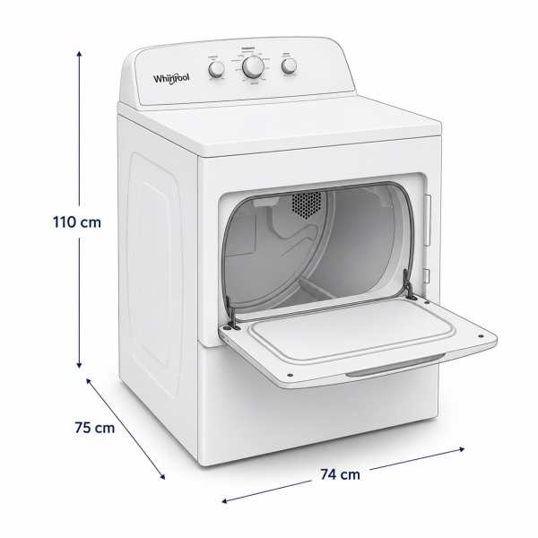 Secadora a Gas Whirlpool 19 Kgs – 42 Lbs Conexión 110v 7MWGD1900EW