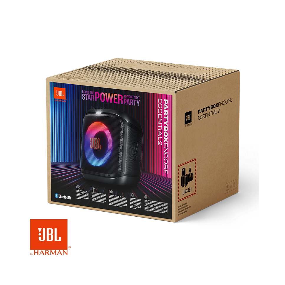 Parlante Altavoz JBL Portátil 100W Bluetooth Con Luces y Batería Recargable PARTYBOX ENCORE ESSENTIAL 2