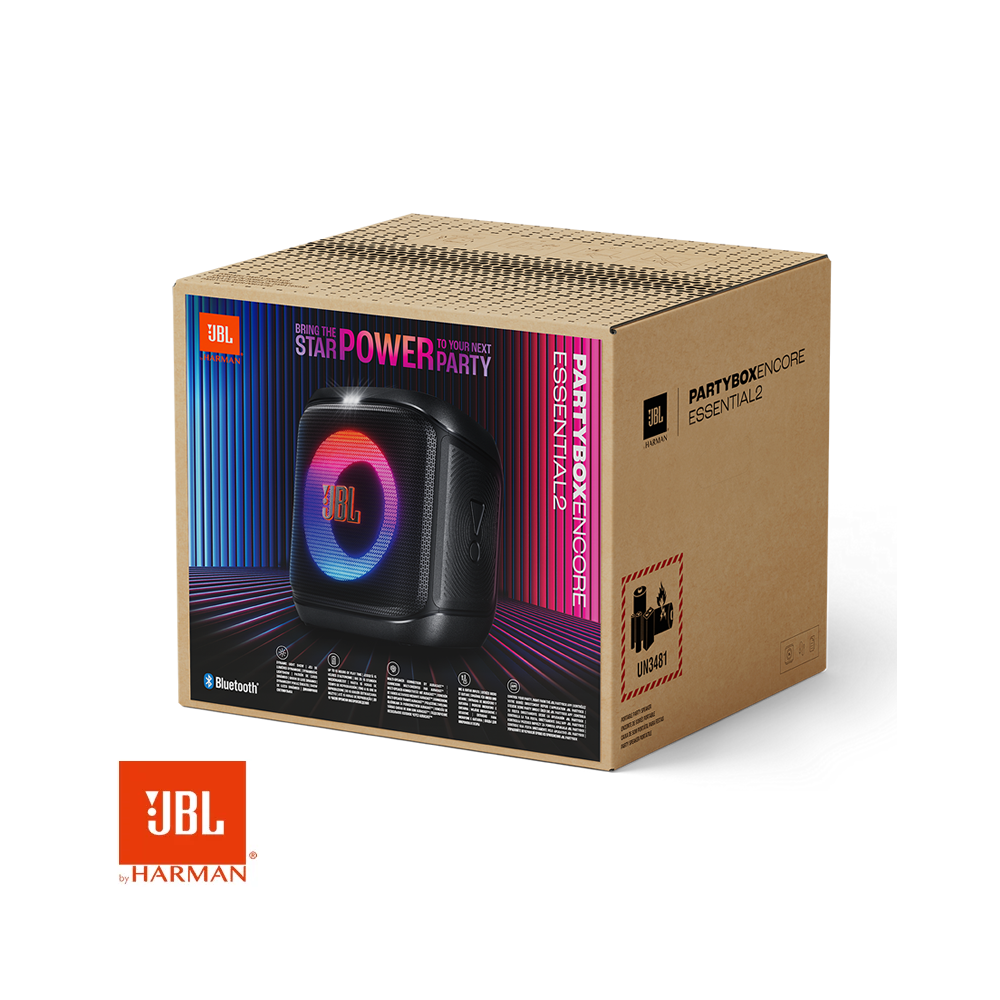 Parlante Altavoz JBL Portátil 100W Bluetooth Con Luces y Batería Recargable PARTYBOX ENCORE ESSENTIAL 2