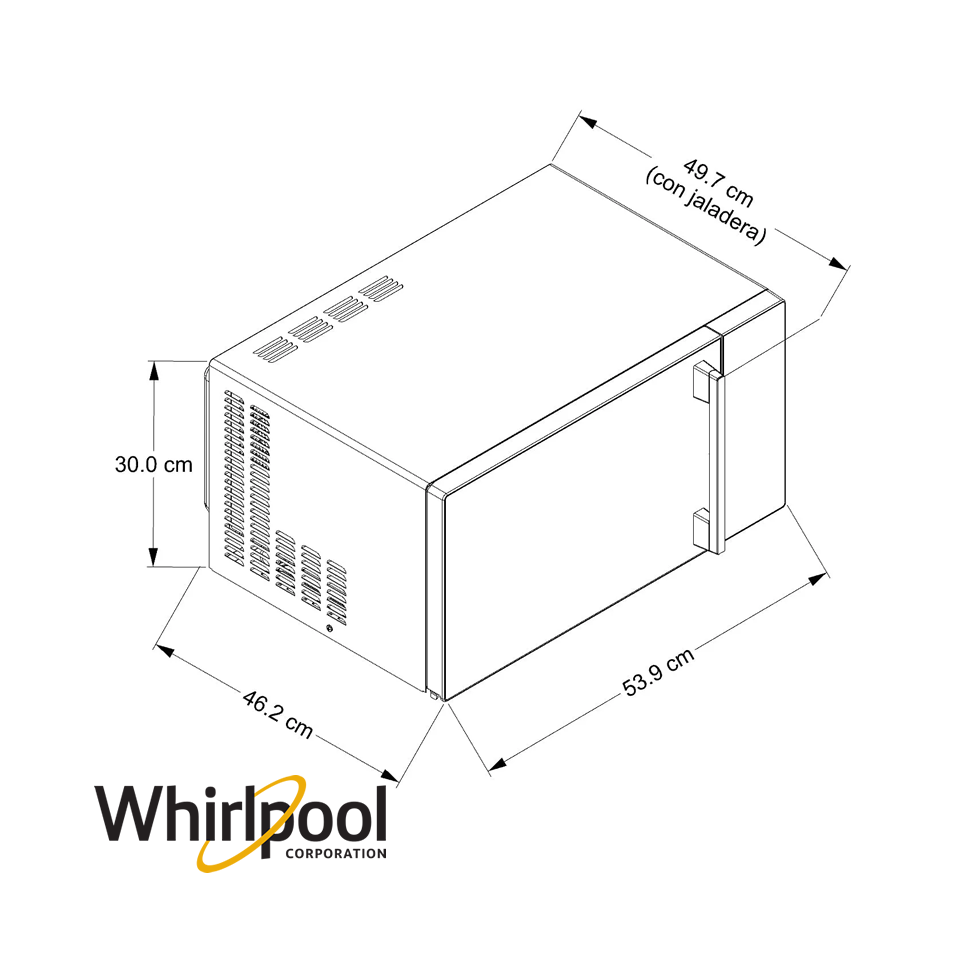 Microondas Con Air Fryer Whirlpool 29 litros - 900W WM3911D