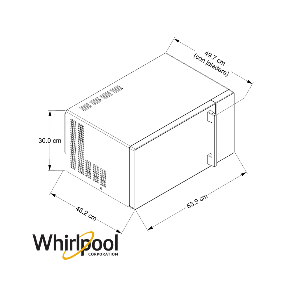 Microondas Con Air Fryer Whirlpool 29 litros - 900W WM3911D