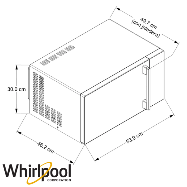 Microondas Con Air Fryer Whirlpool 29 litros - 900W WM3911D