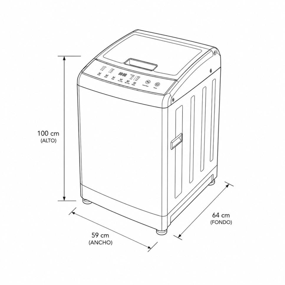 Lavadora Zitro Automatica Panel Tactil Gris 16Kg