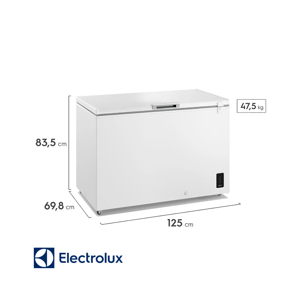 Congelador Horizontal Electrolux Inverter 366 Litros Puerta Metálica EFH38S3