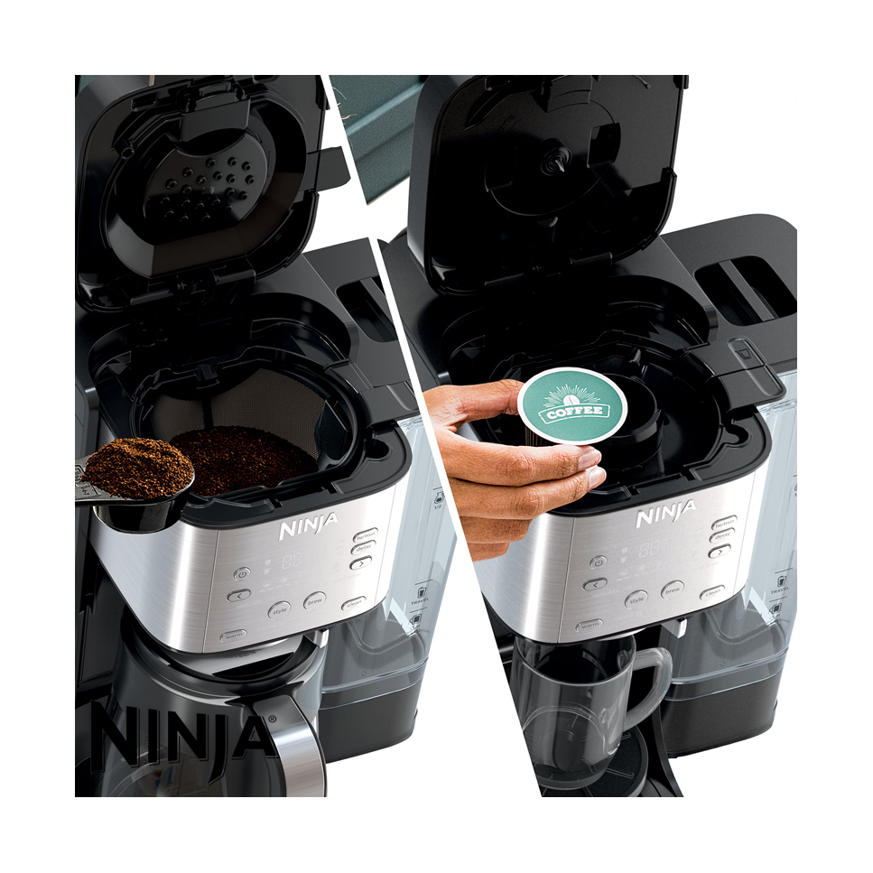 Cafetera NINJA Dual de 2 Litros con Jarra Cristal y Panel Digital CFP150CO