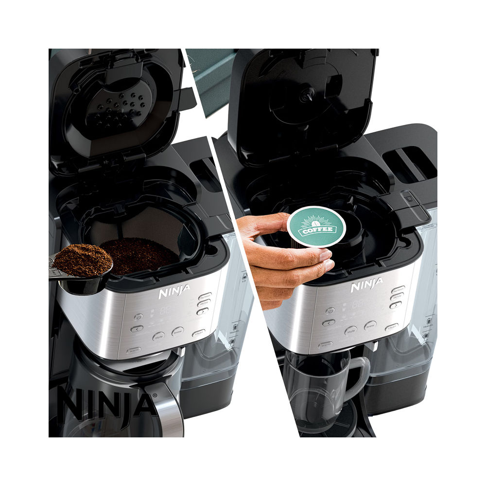 Cafetera NINJA Dual de 2 Litros con Jarra Cristal y Panel Digital CFP150CO