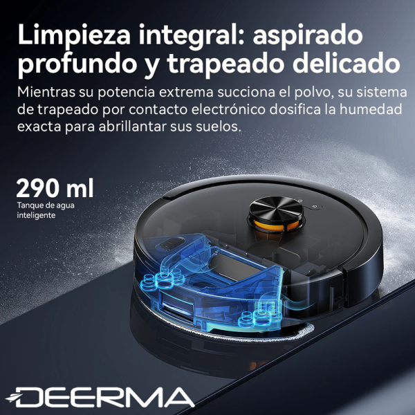 Aspiradora Robot DEERMA 13000Pa Con Estación de Vaciado Automático DEM-S30