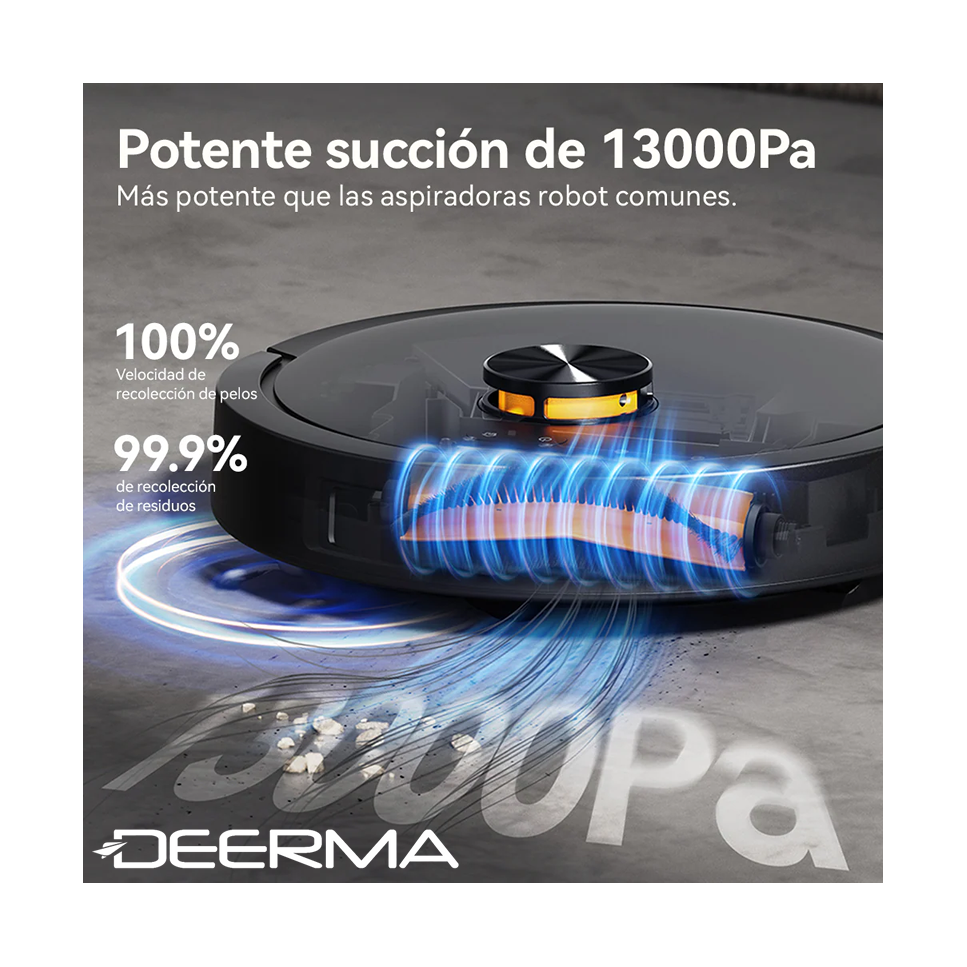 Aspiradora Robot DEERMA 13000Pa Con Estación de Vaciado Automático DEM-S30