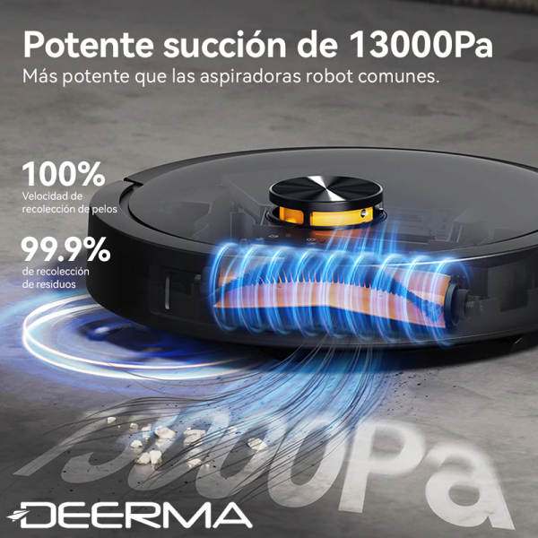 Aspiradora Robot DEERMA 13000Pa Con Estación de Vaciado Automático DEM-S30