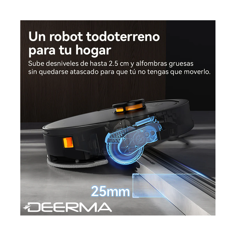 Aspiradora Robot DEERMA 13000Pa Con Estación de Vaciado Automático DEM-S30