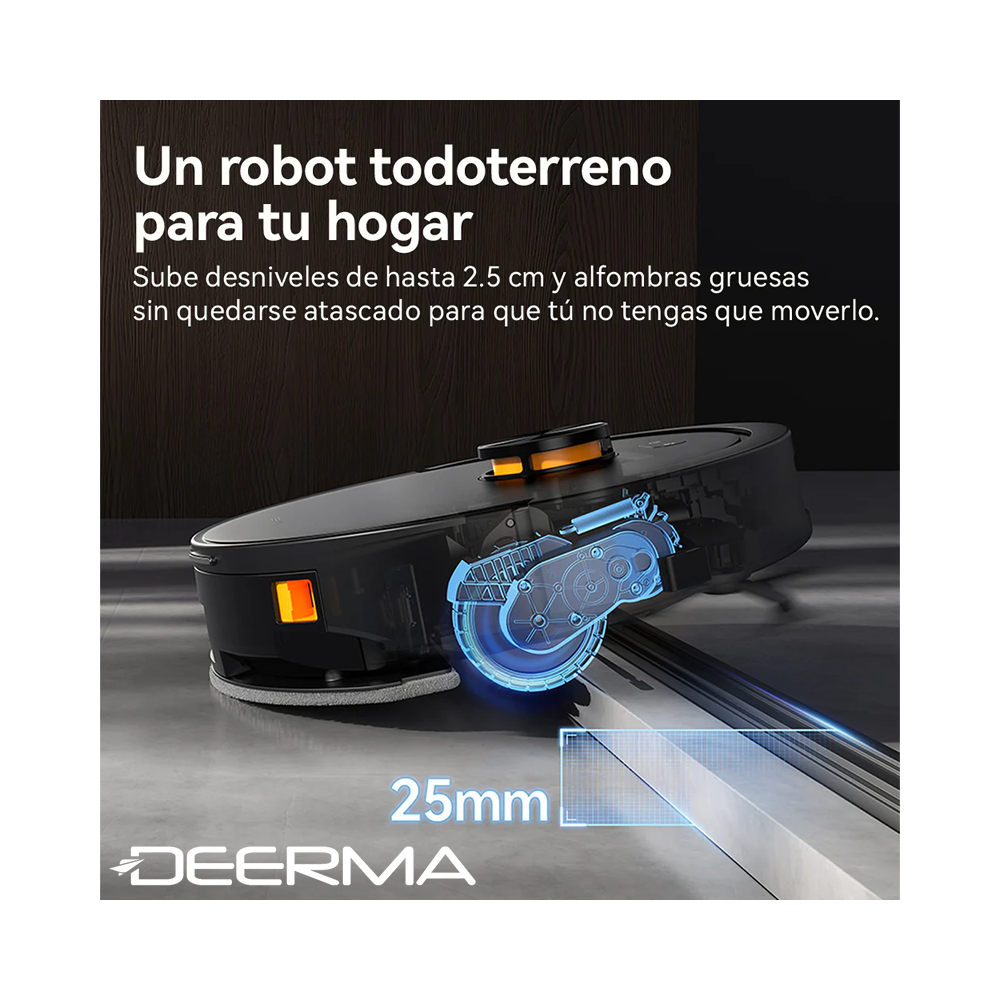 Aspiradora Robot DEERMA 13000Pa Con Estación de Vaciado Automático DEM-S30