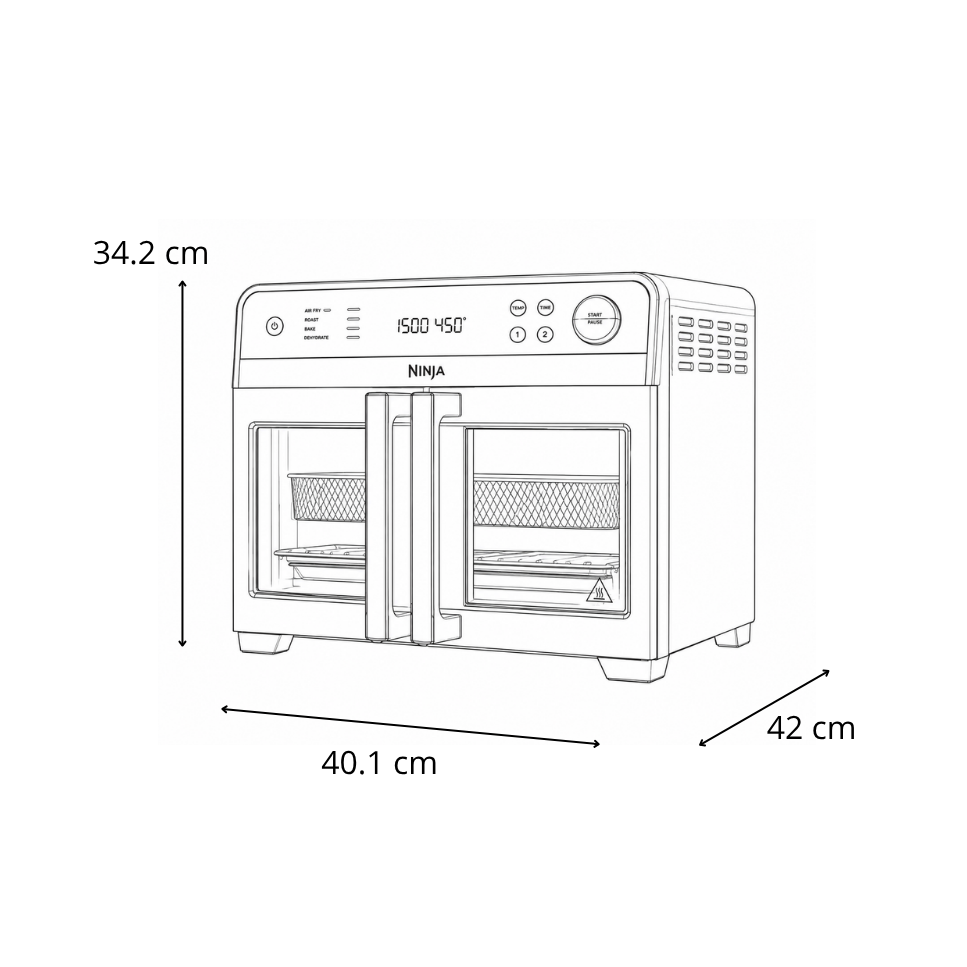 Horno Freidora de Aire Ninja 10 EN 1 Puerta Francesa FO101