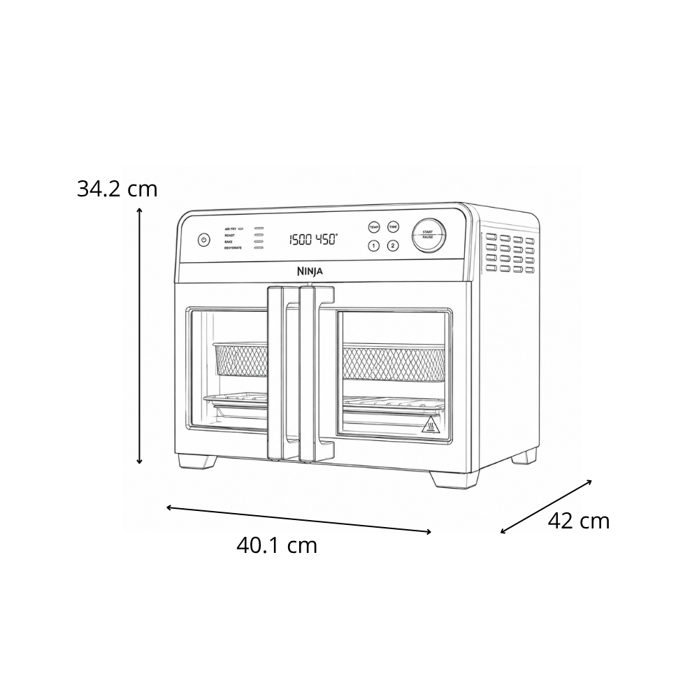 Horno Freidora de Aire Ninja 10 EN 1 Puerta Francesa FO101