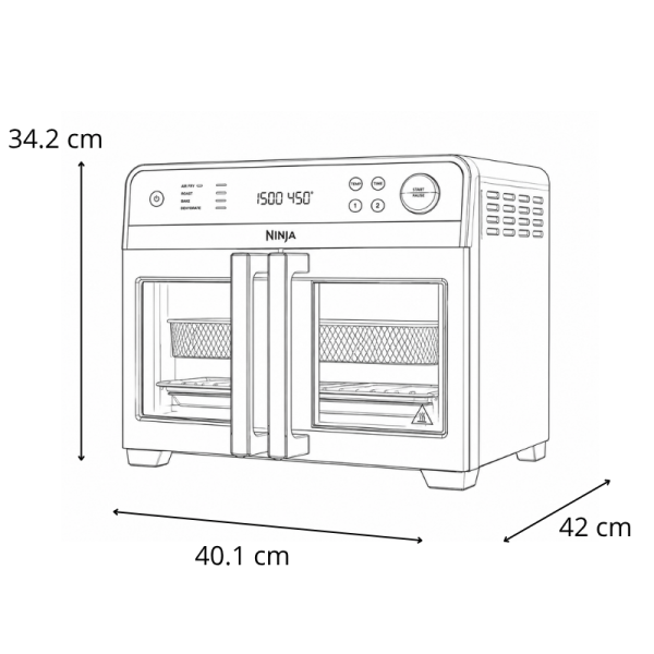 Horno Freidora de Aire Ninja 10 EN 1 Puerta Francesa FO101