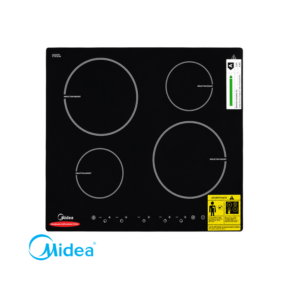Encimera de Inducción Midea 4 Zonas 59cm 6000W MC-IF4016