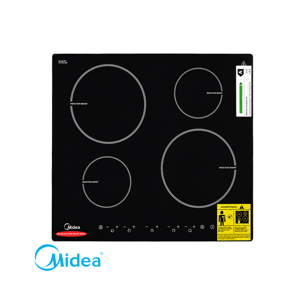 Encimera de Inducción Midea 4 Zonas 59cm 6000W MC-IF4016