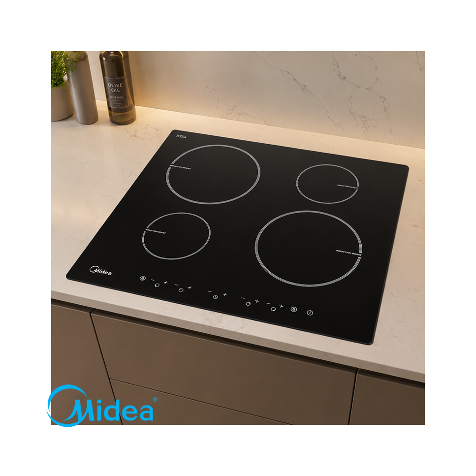 Encimera de Inducción Midea 4 Zonas 59cm 6000W MC-IF4016
