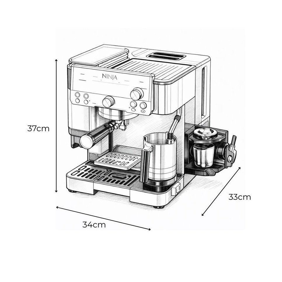 Cafetera Ninja Luxe Café Premier 3 en 1 Espresso y Capuchino ES655CO