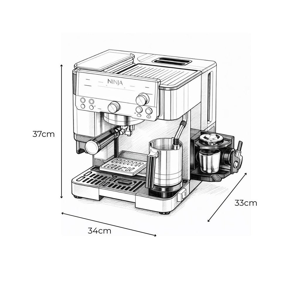 Cafetera Ninja Luxe Café Premier 3 en 1 Espresso y Capuchino ES655CO
