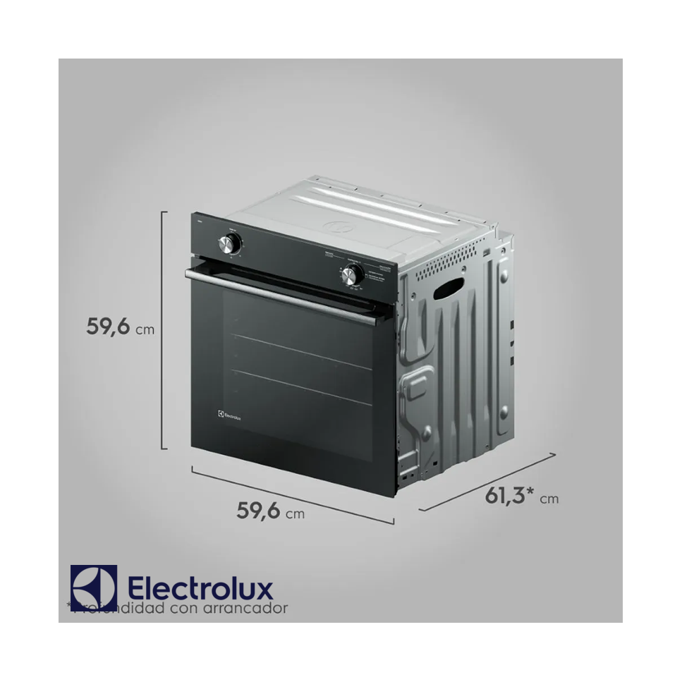 Horno Electrolux Empotrable de Gas 220v Convección de 60 cm OE8GL