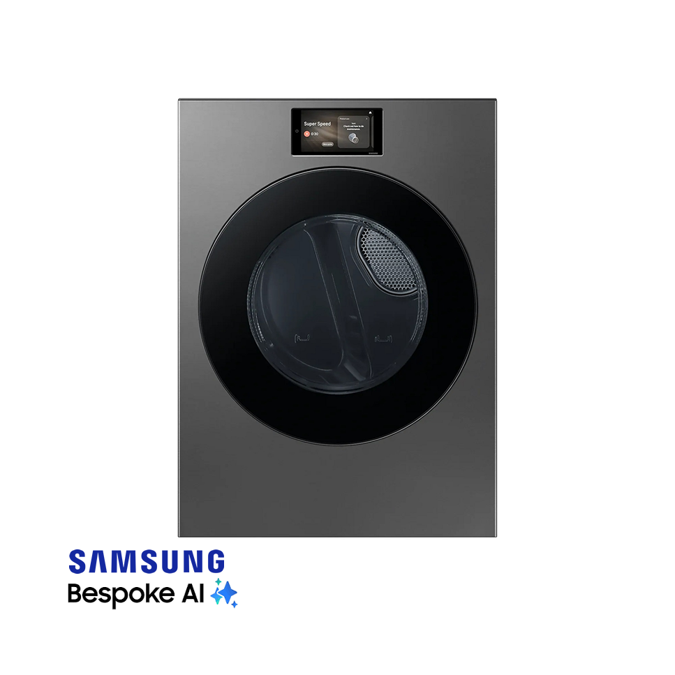 Secadora Samsung Bespoke Electrica 24kg Acero Negro DV90F24UESAP