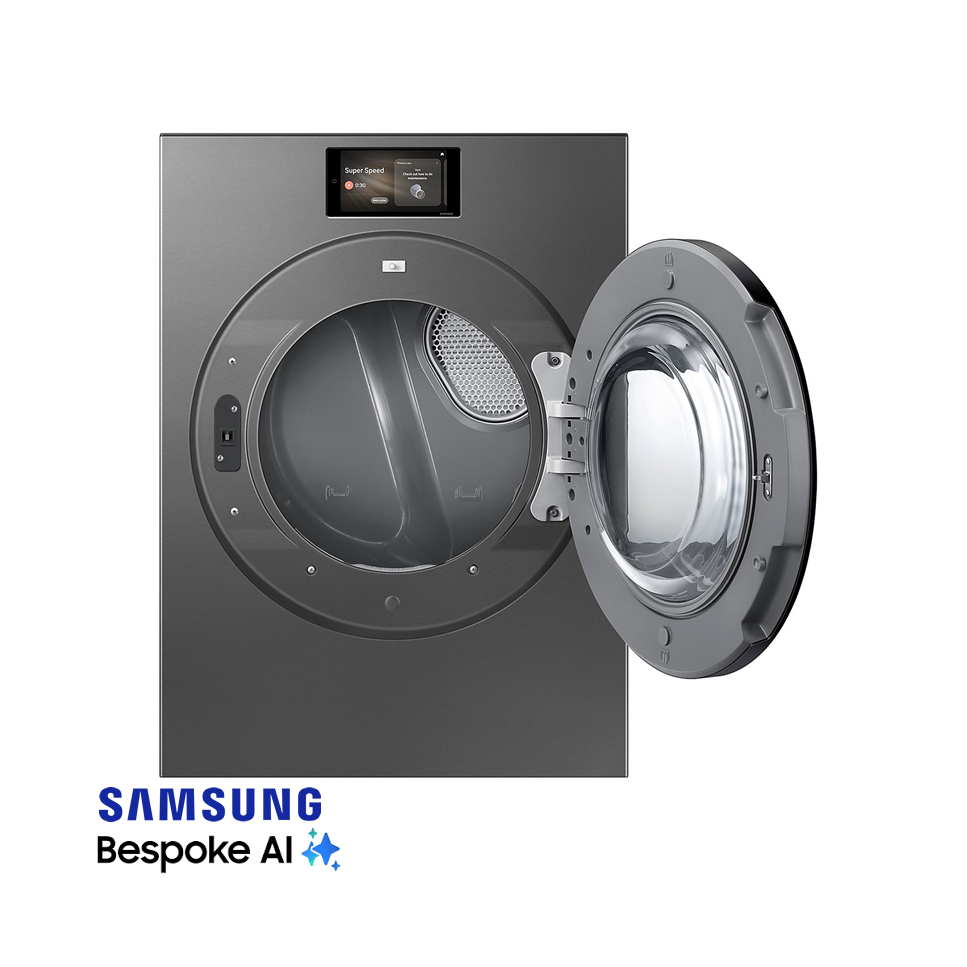 Secadora Samsung Bespoke Electrica 24kg Acero Negro DV90F24UESAP