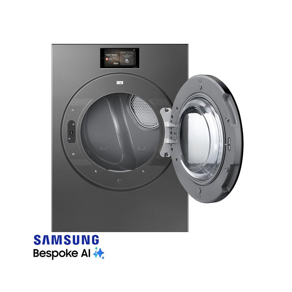 Secadora Samsung Bespoke Electrica 24kg Acero Negro DV90F24UESAP