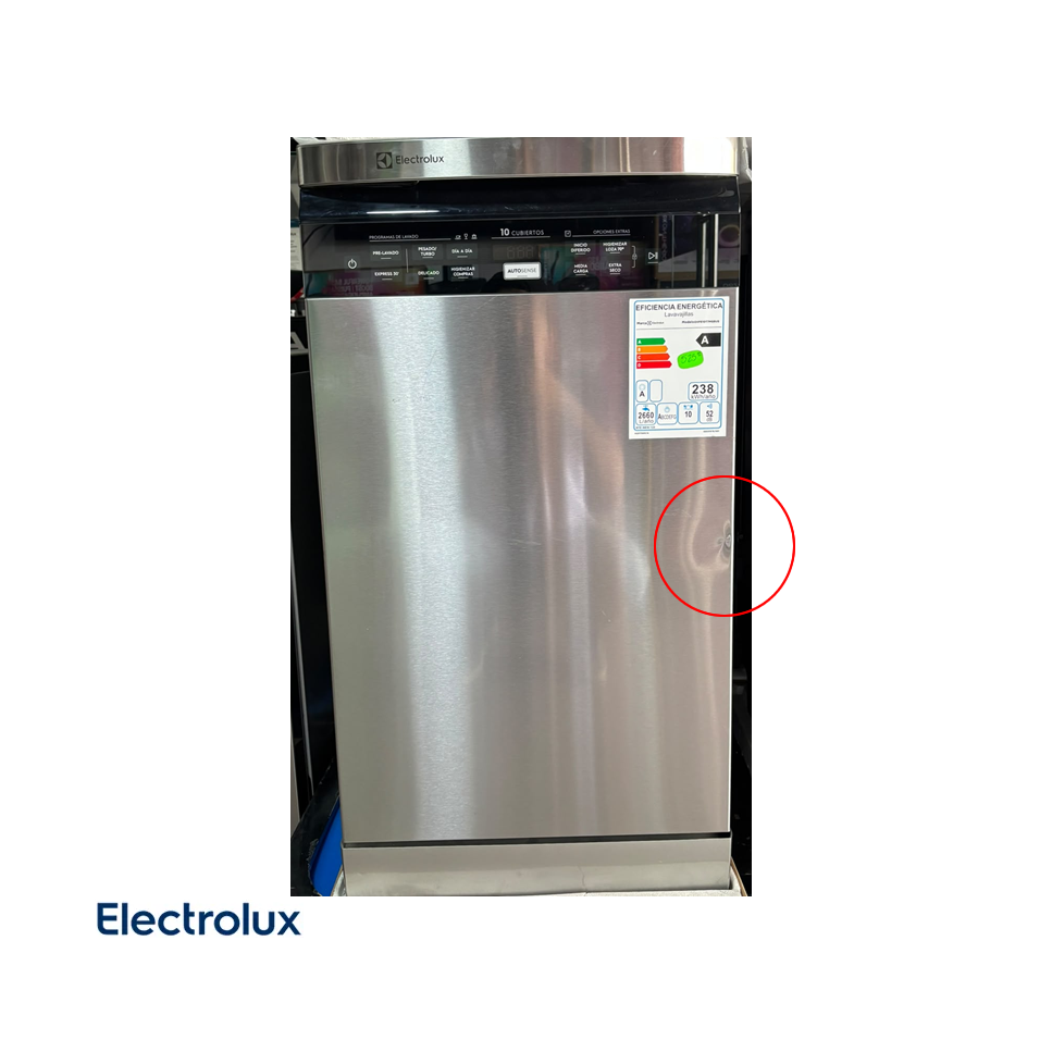 Lavavajillas Electrolux 10 Servicios con Higienizador PEQUEÑO GOLPE FRONTAL EHFE10T7MSBUS