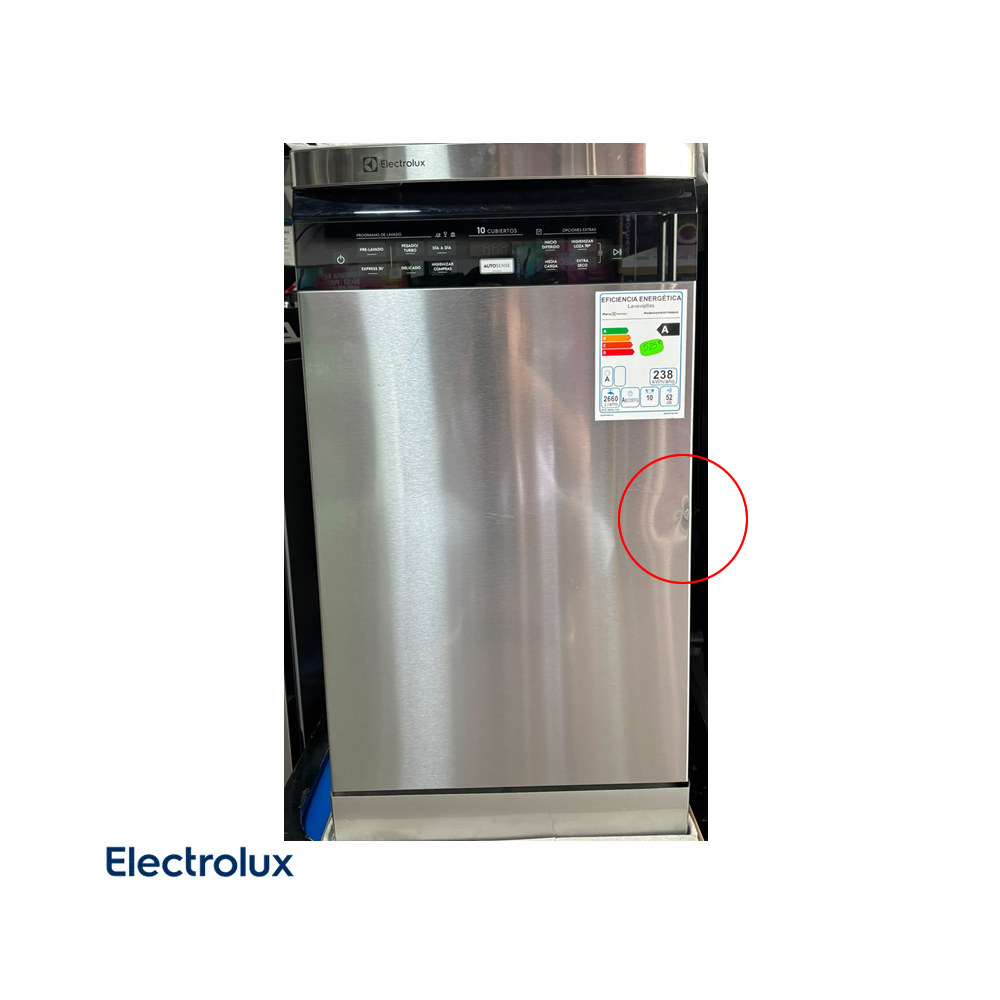 Lavavajillas Electrolux 10 Servicios con Higienizador PEQUEÑO GOLPE FRONTAL EHFE10T7MSBUS