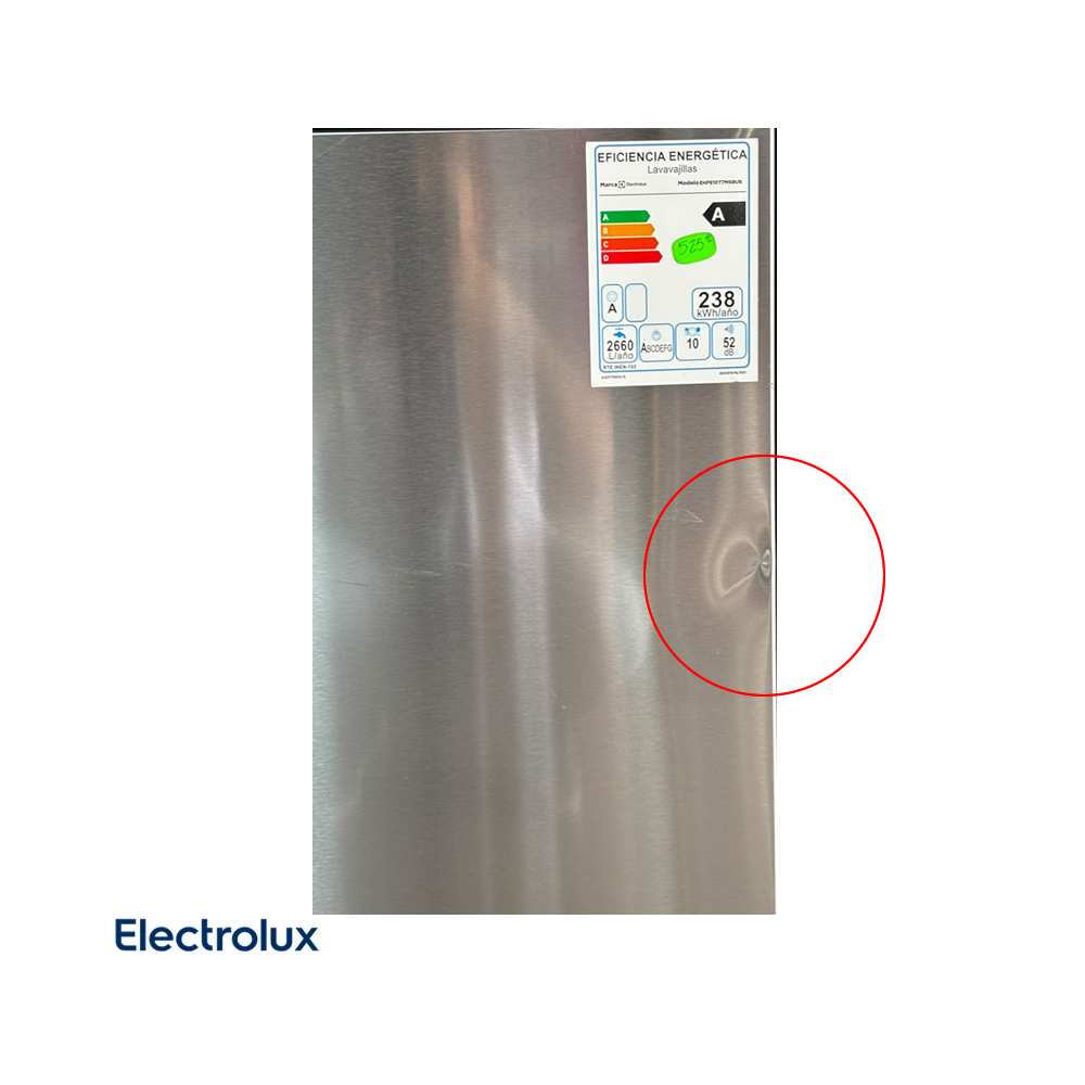 Lavavajillas Electrolux 10 Servicios con Higienizador PEQUEÑO GOLPE FRONTAL EHFE10T7MSBUS