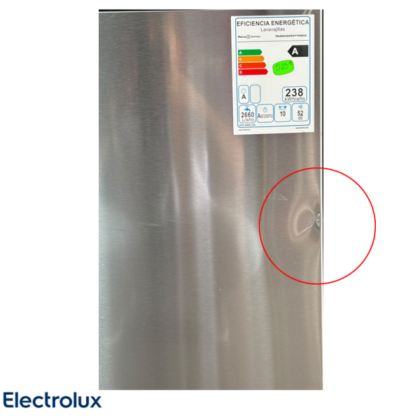 Lavavajillas Electrolux 10 Servicios con Higienizador PEQUEÑO GOLPE FRONTAL EHFE10T7MSBUS